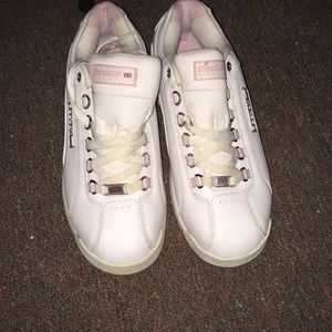 White and pink sneakers never been worn
